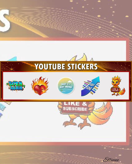 Youtube stickers! Something new and creative😁✔
