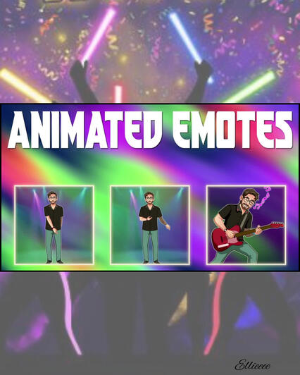 Animated emotes to rock the stream.