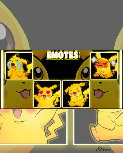 Just finished these Pokémon-inspired static emotes for @thisguyswears 🧡⚡️ Had a blast making them more on the way soon 👀✨